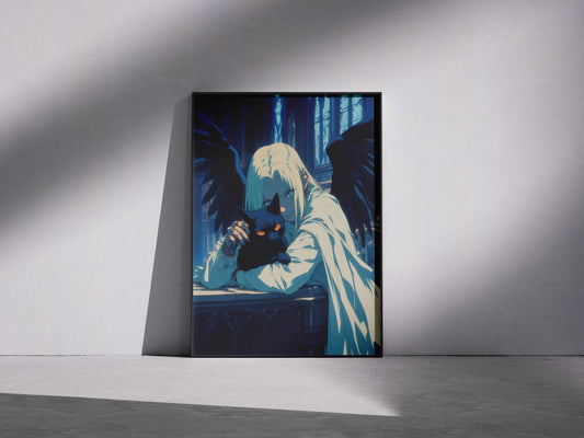 Angel x Cat Art Print