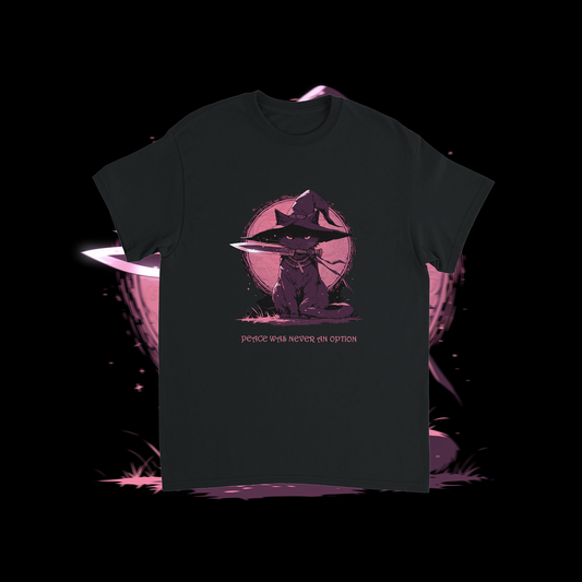 "Peace Was Never an Option" Witch Cat T-Shirt